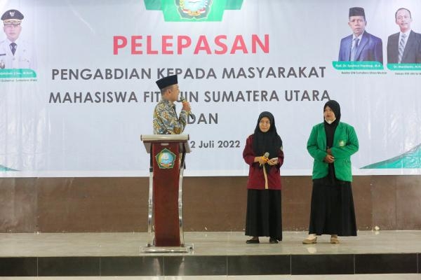 Wagub Sumut Lepas PKM Mahasiswa FITK UIN Sumut, Minta Gali Potensi Daerah, Berikan Pemahaman Stunting